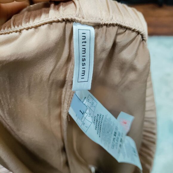 Intimissimi Soft Satin Piping Trim Short Sleeve Shirt & Shorts Pajama Set Size L - Picture 11 of 16